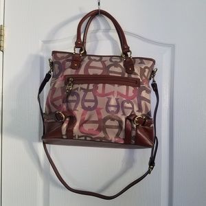 Etienne Aigner Signature Pattern Should Bag